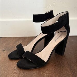 Jeffrey Campbell Black Suede Block Heels